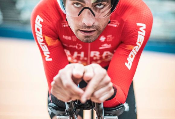 Mikel Landa during an aero test (Ph. Bettini)